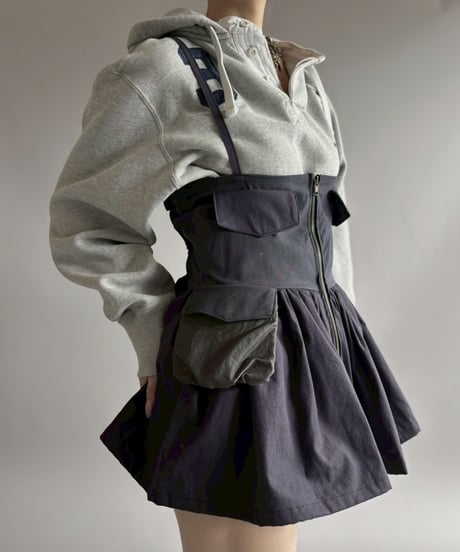 【RE;CIRCLE】 RE U.S Military Rebuild Mini One-Piece Dyed Navy / 260423-004