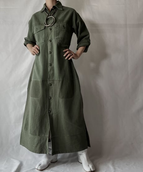 【RE;CIRCLE】  RE Fatigue One-piece Shirt①/20210819-044