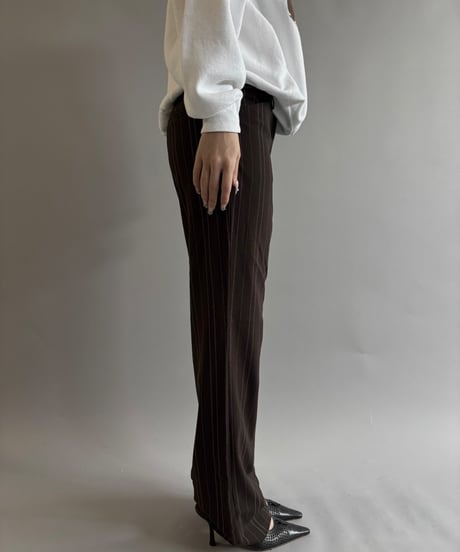 【USED】  Stripe slacks / 250927-004