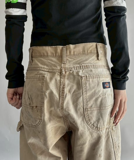 【USED】 Dickies Damage Painted Duck Pants / 251108-021