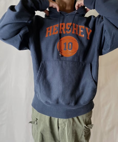 【USED】  Champion Reverse Weave Hoodie HERSHEY/210902-050