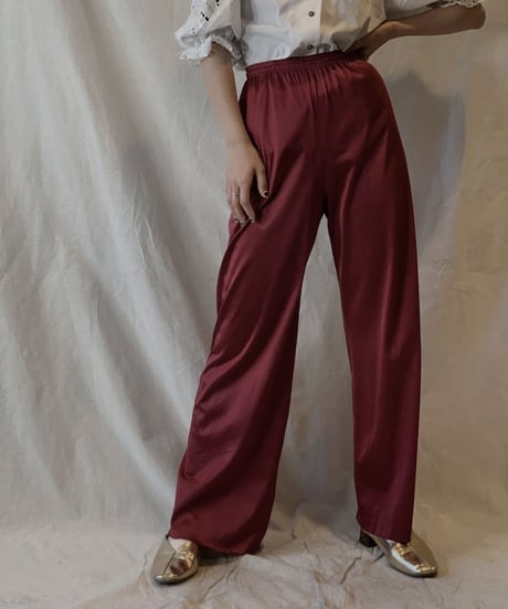 【USED】Satin Easy Pants②/210217-055