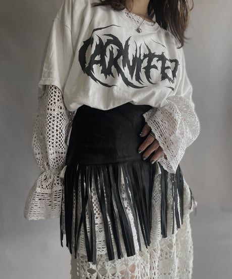 【USED】 Leather Skirt Black / 230304-009