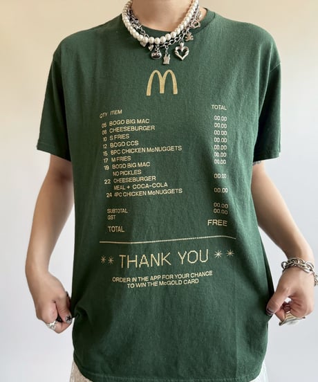 【USED】   DELTA McDonald's Menu T-Shirt/250510-056
