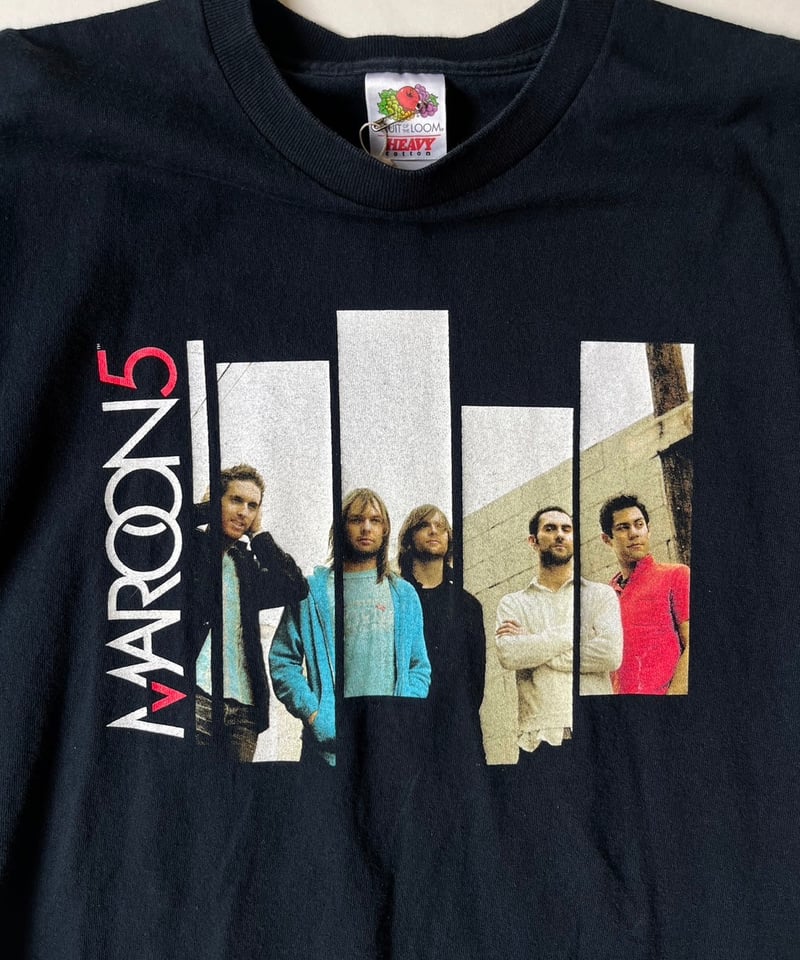 MAROON5 プリント バンドTシャツ マルーンファイブ　フルーツオブザルーム USED】 Fruit of the Loom MAROON 5 T-Shirt /240
