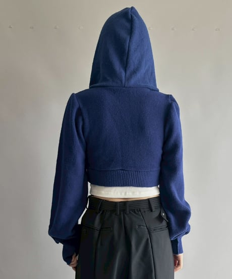 【RE;CIRCLE】 RE Hooded Acrylic Short Cardigan / 251016-004