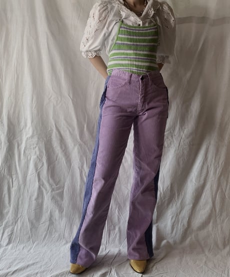 【RE;CIRCLE】 Remake Corduroy Side Line Pants①/210317-002