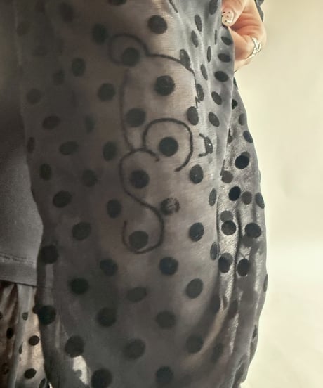 【USED】  Made in Italy MM6 Maison Martin Margiela Dot Pattern L/S Long One Piece   /250412-040
