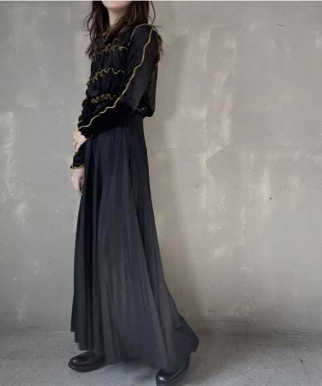 【USED】　Poly Long Skirt③/ 220212-054