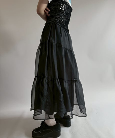 【USED】 Sheer Long Skirt / 250705-021