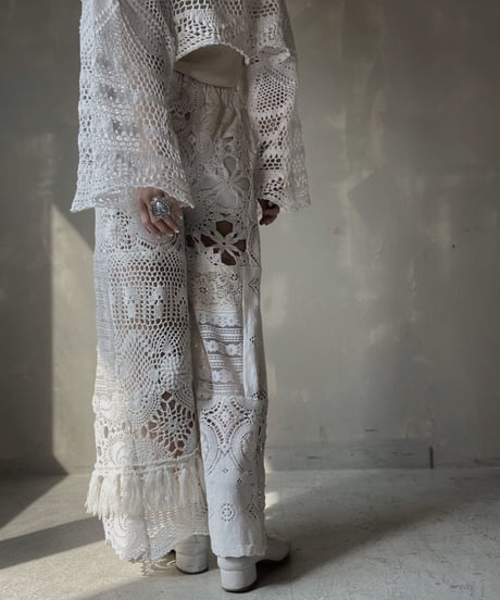 【RE;CIRCLE】 RE Crochet Patchwork Pants①/20220317-003