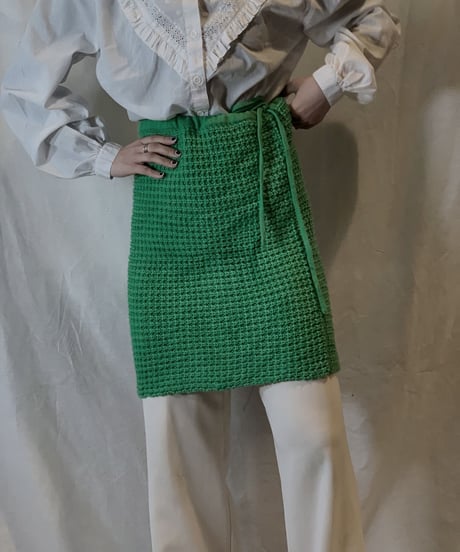 【USED】Crochet Knit Skirt/210217-062