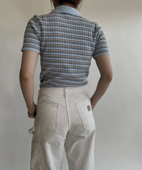 【USED】Gina Benotti Stripes Knit Top / 220514-018