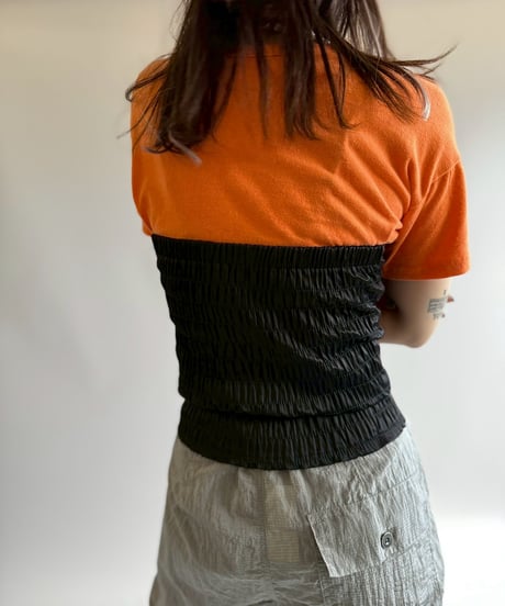 【USED】 Studs Design Zip up Corset Top / 250802-017