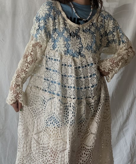 【RE;CIRCLE】 RE Crochet Lace Dress①/210421-001