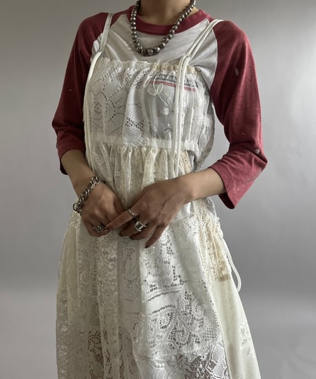 【RE;CIRCLE】RE Crochet Patch Camisole One-Piece/240829-003