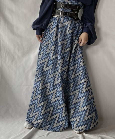 【USED】 Shiny Poly Long Skirt/210921-024