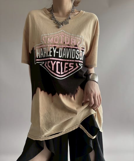 【USED】 HARLEY-DAVIDSON Tie-Dye Damage Tee / 260418-027
