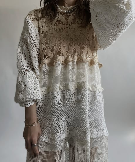 【RE;CIRCLE】 RE Crochet Lace One-piece / 220427-038