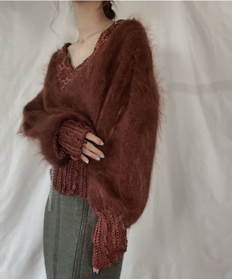 【USED】    Mohair Knit Top/211216-021