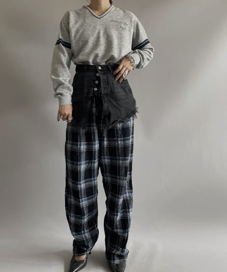 【USED】 Made in USA V-Neck Sweat Top/ 231014-016