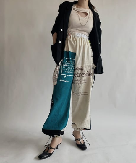 【RE;CIRCLE】 RE Eco-Friendly Bag Draw Cord Pants / 220825-025