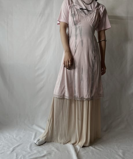 【USED】 Poly  Long Pleats Skirt④/20210819-033