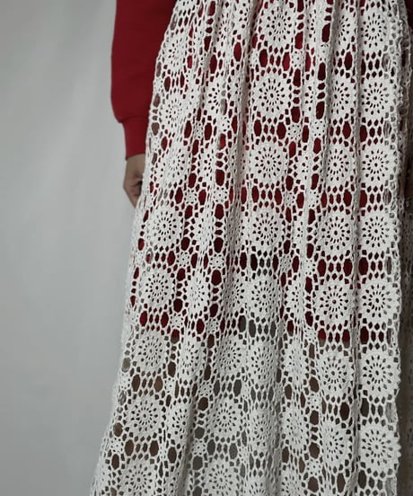 【RE;CIRCLE】 RE Granny Knit×Lace N/S One-piece②/210917-009