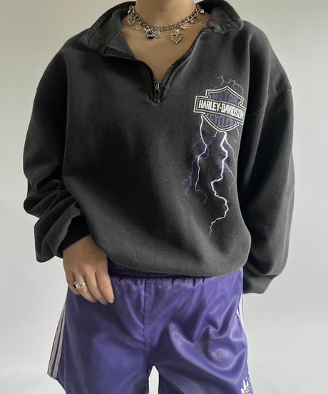 【USED】 Made in USA Harley-Davidson Half Zip Top /250125-009