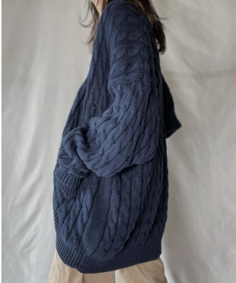 【USED】　Cable Knit Cardigan①/ 220120-047