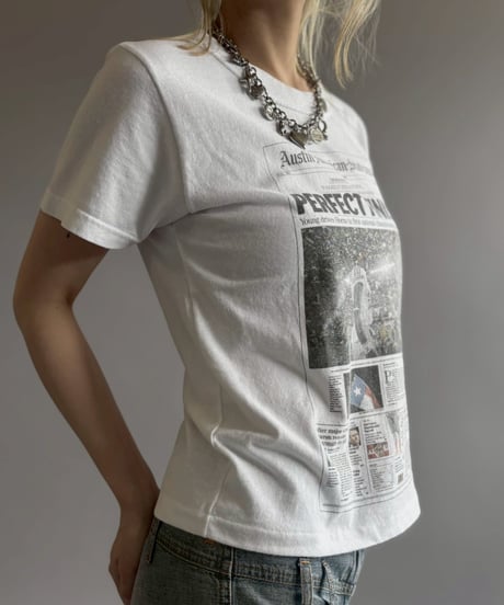 【USED】 RESIZED News Paper T-Shirt / 2560613-019