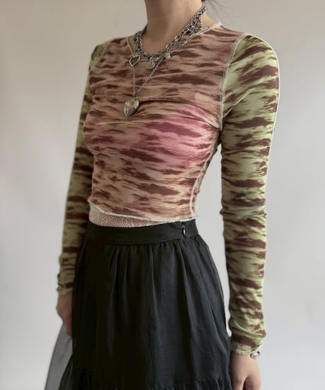 【USED】 Design Sheer top / 250705-018