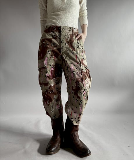 【USED】 Military Camouflage Cut Off Paint Pants /260226-014