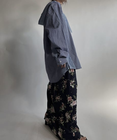 【RE;CIRCLE】 RE Stripe Shirt Mexican Hoodie / 220423-026