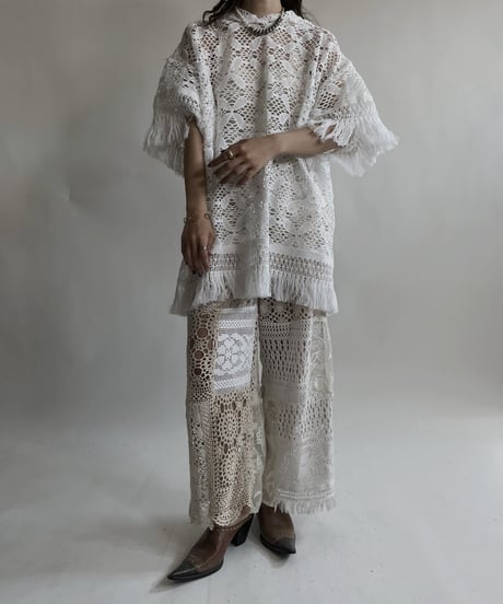 【RE;CIRCLE】 RE Crochet Lace S/S Hoodie / 220427-025