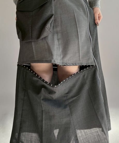 【 RE;CIRCLE】 RE Suit Asymmetry Long Skirt / 260129-006