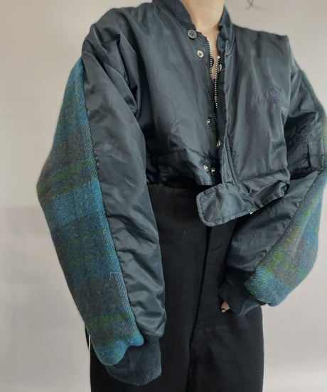 【RE;CIRCLE】 RE Short MA-1 Blanket Docking Jacket Navy / 221208-002