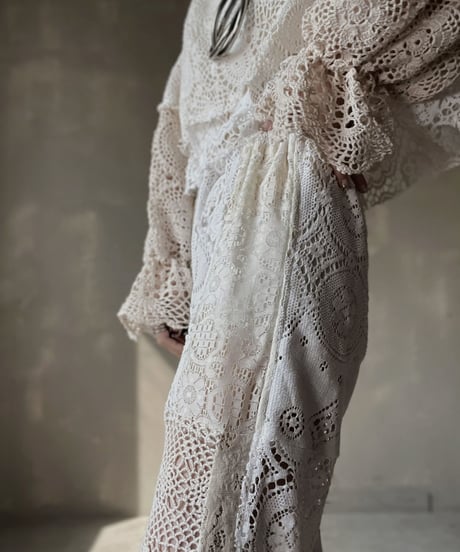 【RE;CIRCLE】 RE Crochet Patchwork Pants②/20220317-005