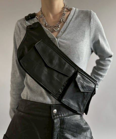 【RE;CIRCLE】 RE Leather Waist Belt Bag / 260507-002