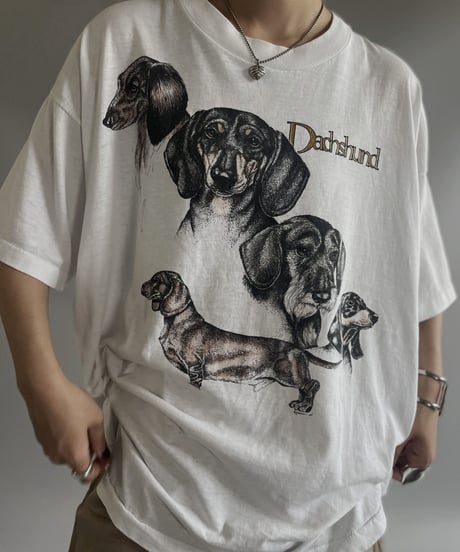 【USED】  Made in USA S/S Dachshund T-Shirt / 230729-001