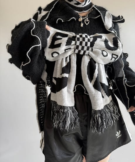 【RE;CIRCLE】 RE Mellow Ribbon Knit Top + Muffler  /  250123-006