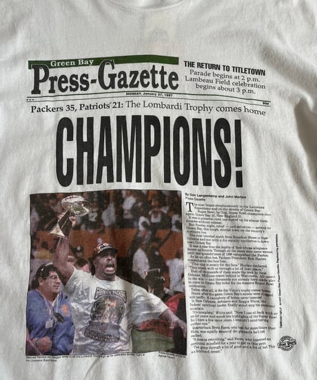 【USED】 Fruit of the Loom News Paper T-Shirt /240824-024