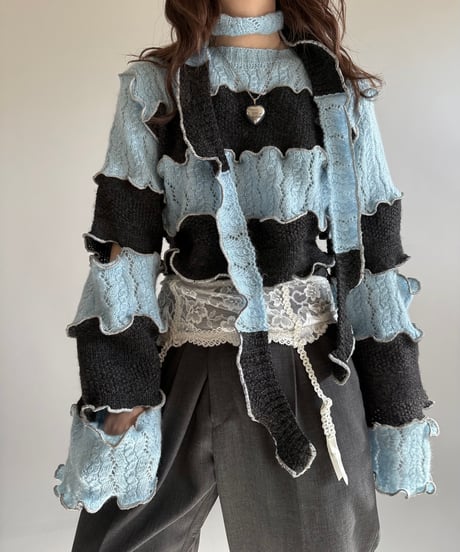 【RE;CIRCLE】 RE Mellow Knit Top + Muffler  /  241226-013