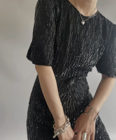 【USED】 Silk Spangle One-Piece/ 230722-019