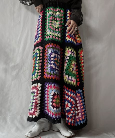【RE;CIRCLE】 RE Granny Knit Long Skirt①/211014-012