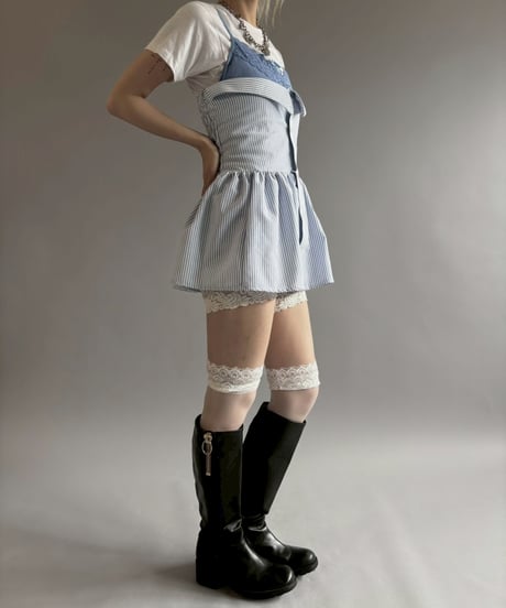 【RE;CIRCLE】  RE Stripe Shirt Mini One-Piece / 260611-003