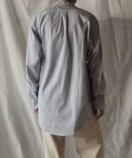 【RE;CIRCLE】 RE Stripe Band Collar Shirt②/210414-028