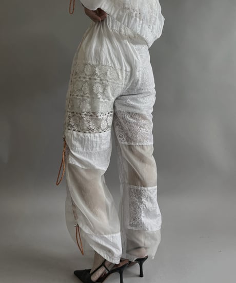 【RE;CIRCLE】 RE White Patch Code Pants / 240509-010