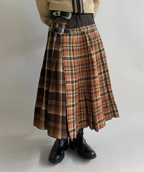 【RE;CIRCLE】 RE Kilt Skirt Long / 250206-004