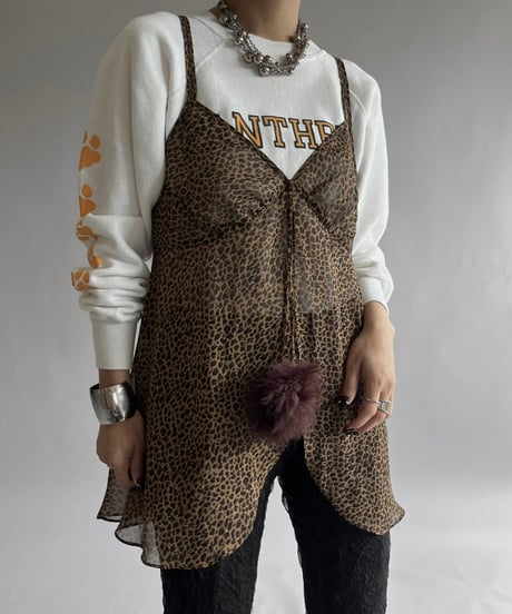 【USED】 Leopard Patterned Camisole Top/240928-017